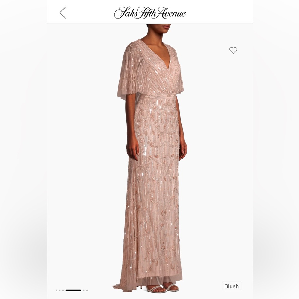 Macduggal Beaded Cape Gown